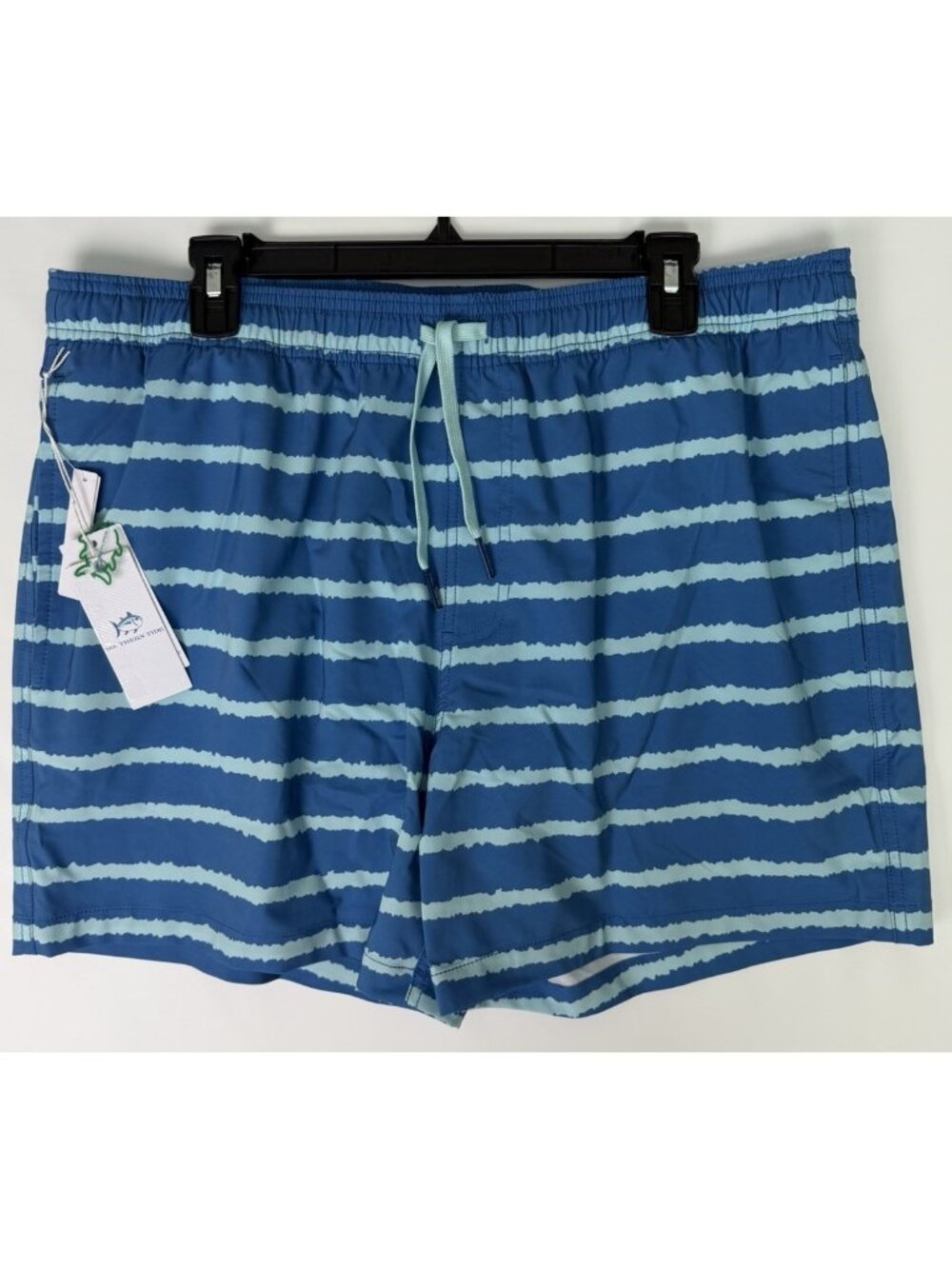 Southern Tide Men’s XL Bayshore Stripe Swim Trunks Atlantic Blue NWT
